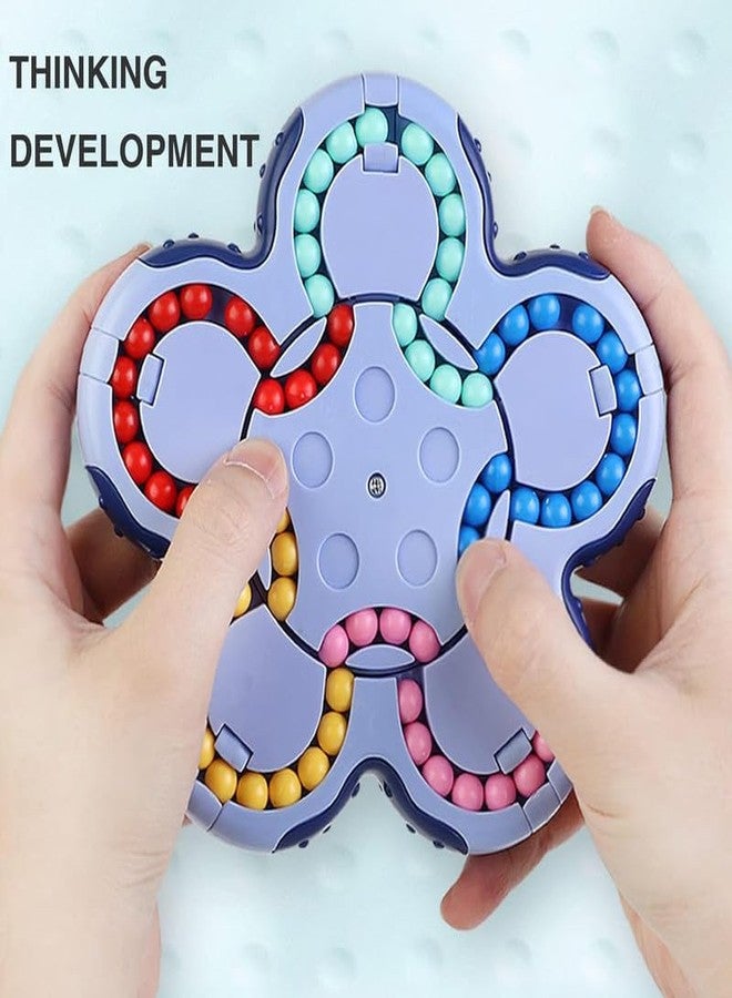 KONIGIN Play Game Kids Bean Rotating Cube Toy Novelty Puzzle for New Year Party Favor Birthday (Blue) - Image 4